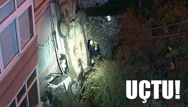 APARTMAN BAHÇESİNE UÇTU