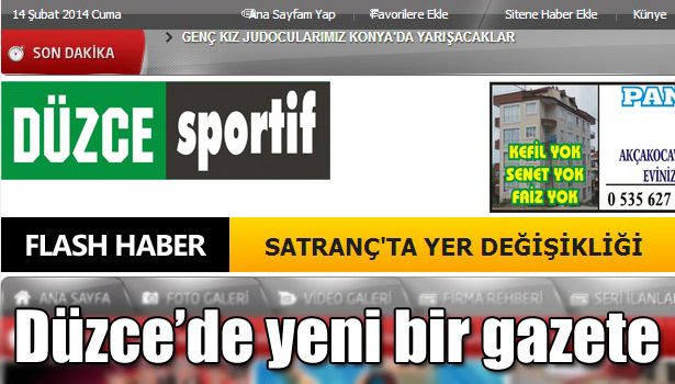 DÜZCE'DE YENİ BİR GAZETE