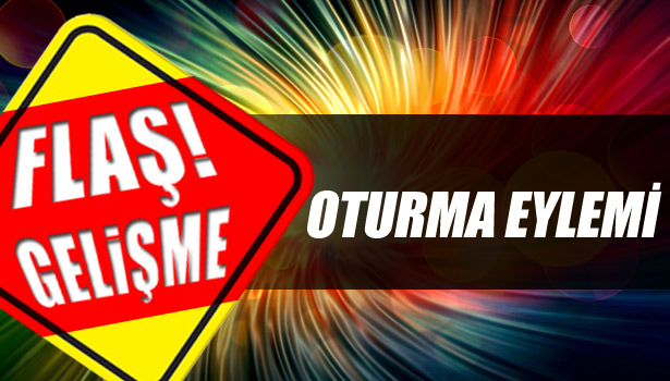 MADEN İŞÇİLERİNDEN OTURMA EYLEMİ