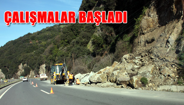 KAYA PARÇALARI KALDIRILIYOR