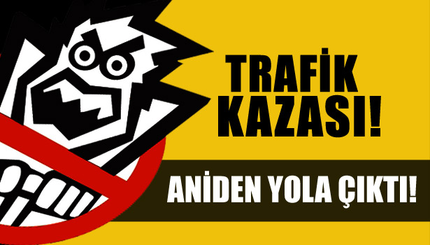 YOLA ANİDEN ÇIKAN GARSONA OTOMOBİL ÇARPTI