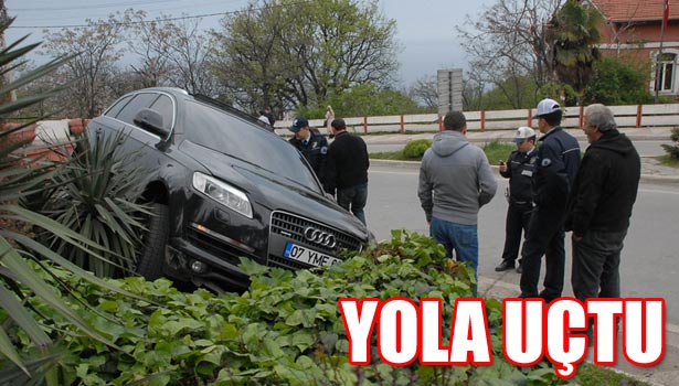 DUVARI AŞAN CİP ALT YOLA İNDİ