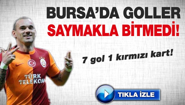 BURSASPOR - GALATASARAY MAÇ SONUCU 2-5 ÖZET VE GOLLERİ İZLE