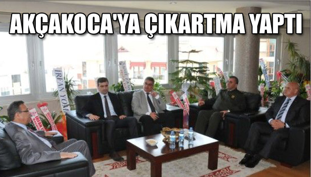 DÜZCE VALİSİ ALİ İHSAN SU AKÇAKOCA'YA ÇIKARTMA YAPTI