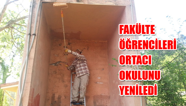 ÖĞRENCİLER ORTACI OKULUNU YENİLEDİ