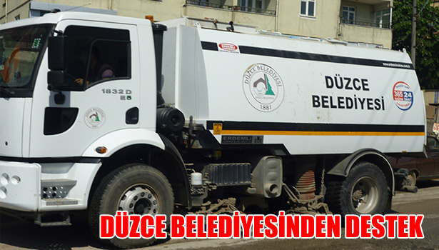 DÜZCE BELEDİYESİNDEN DESTEK
