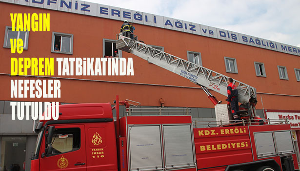 KDZ.EREĞLİ BELEDİYESİ İTFAİYE MÜDÜRLÜĞÜ'NDEN YANGIN TATBİKATI