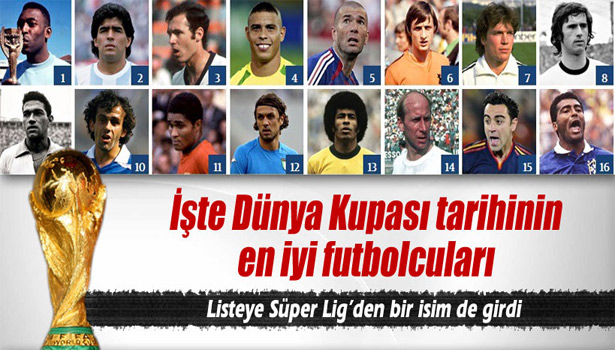 DÜNYA KUPASI TARİHİNİN EN İYİ FUTBOLCULARI