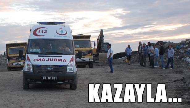 KAZAYLA AMCASINA ÇARPTI