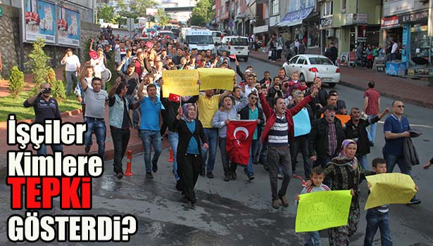 TAŞERON İŞÇİLER VERİLEN SÖZLERİN TUTULMAMASINA TEPKİ GÖSTERDİ