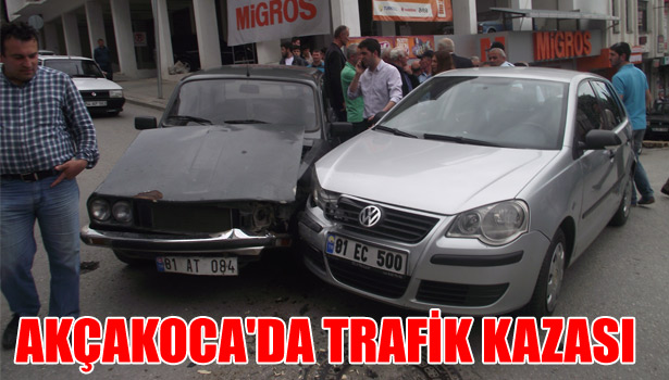 AKÇAKOCA'DA TRAFİK KAZASI