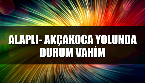 ALAPLI- AKÇAKOCA YOLUNDA DURUM VAHİM