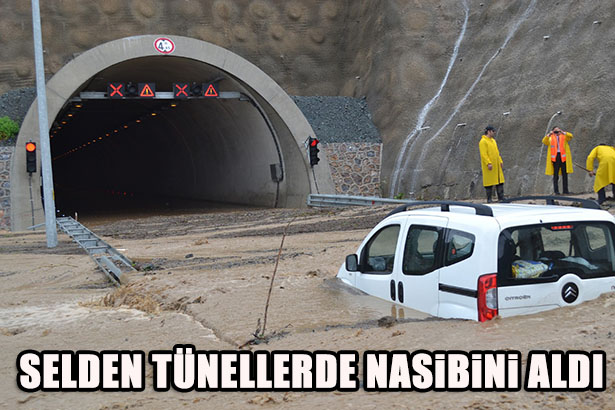 SEL NEDENİYLE DÖRT TÜNEL TRAFİĞE KAPANDI