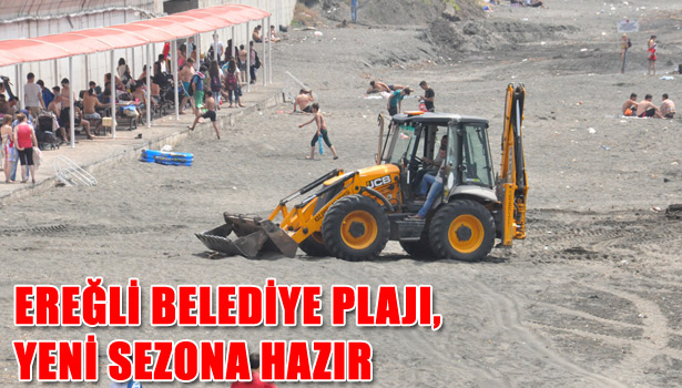 EREĞLİ BELEDİYE PLAJI, YENİ SEZONA HAZIR