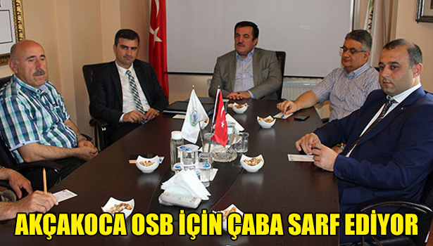 AKÇAKOCA OSB İÇİN ÇABA SARF EDİYOR