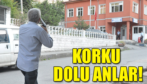 KARAKOLUN ÖNÜNDE KAFASINA SİLAH DAYADI POLİSLER MEVZİ ALDI