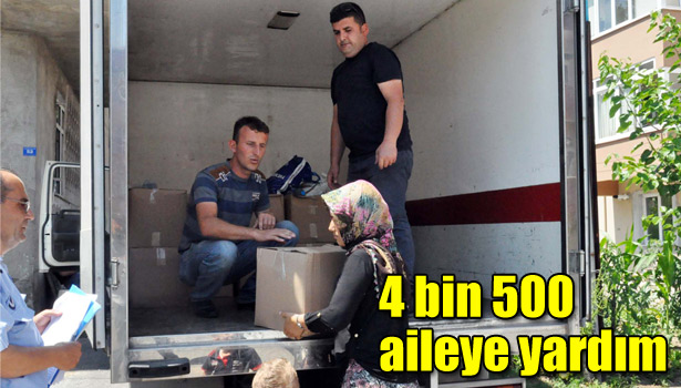 4 BİN 500 AİLEYE YARDIM