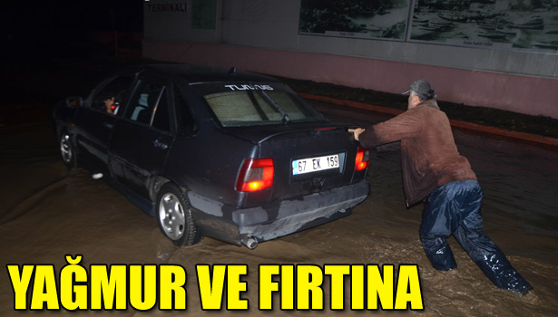 YAĞMUR VE FIRTINA ETKİLİ OLDU