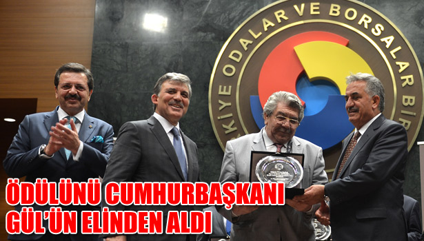 ÖDÜLÜNÜ CUMHURBAŞKANI GÜL'ÜN ELİNDEN ALDI