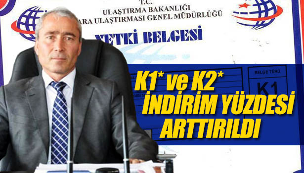 K1 ve K2 Belgelerinde İndirim Yüzdesi Arttırıldı