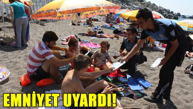 EMNİYET BOĞULMALARA DİKKAT ÇEKMEK İÇİN BROŞÜR DAĞITTI