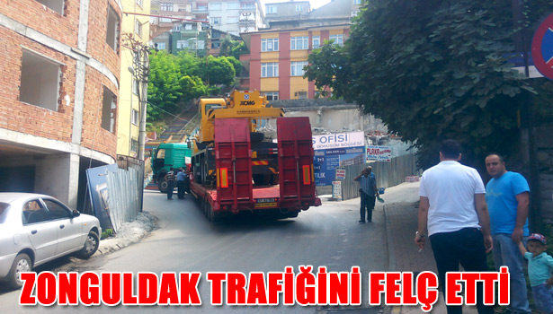 TIR ZONGULDAK TRAFİĞİNİ FELÇ ETTİ