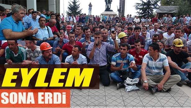 MADEN İŞÇİLERİNİN EYLEMİ SONA ERDİ