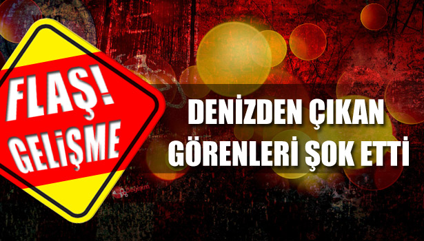 DENİZDEN ÇIKAN EL ARABASI ŞOK ETTİ