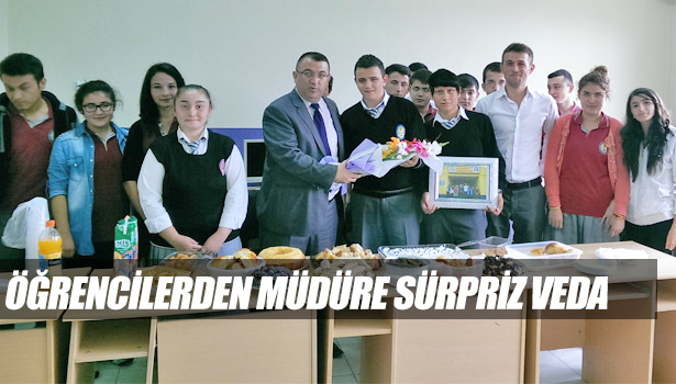 ÖĞRENCİLERDEN MÜDÜRE SÜRPRİZ VEDA