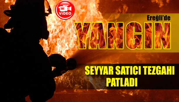 SEYYAR MALZEME ARABASI ALEV ALDI, İÇİNDEKİ MALZEMELER BOMBA GİBİ PATLADI