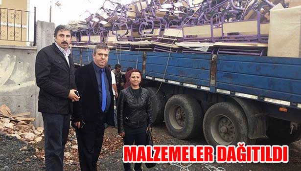 KDZ. EREĞLİ'DE KÖY OKULLARININ DONATI MALZEMELERİ DAĞITILDI