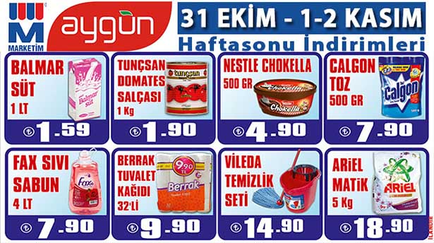 MARKETİM AYGÜN'DE İNDİRİM GÜNLERİ