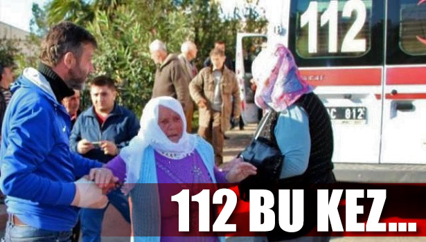 AMBULANSIN ÇARPTIĞI KADIN HAFİF YARALANDI