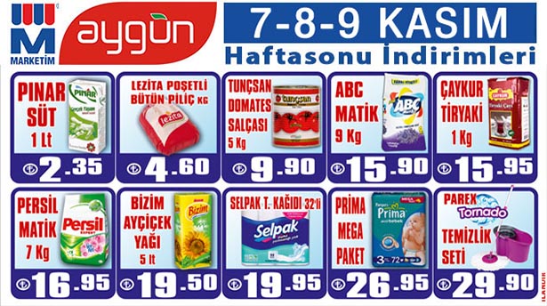 AYGÜN MARKETTE HAFTA SONU İNDİRİMLERİ