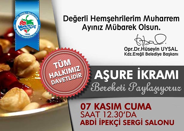 KDZ.EREĞLİ BELEDİYESİNDEN AŞURE İKRAMI