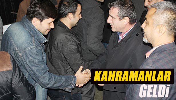 ERMENEK'E GİDEN KAHRAMANLAR GERİ DÖNDÜ