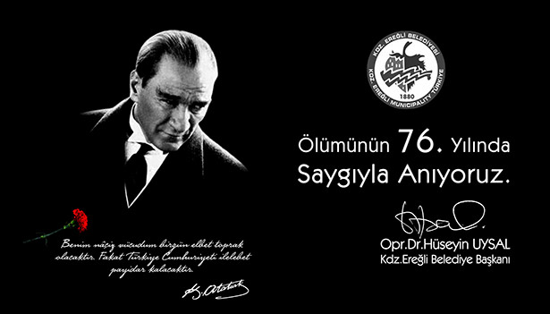BAŞKAN HÜSEYİN UYSAL'IN 10 KASIM ATATÜRK'Ü ANMA MESAJI