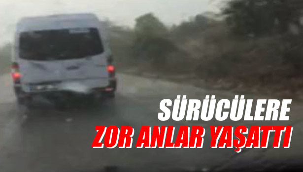 ANİDEN BASTIRAN DOLU CEP TELEFONU İLE GÖRÜNTÜLENDİ