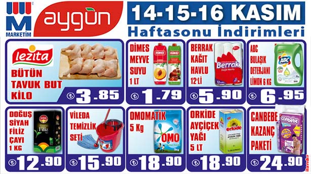 MARKETİM AYGÜN İNDİRİMLERİNİ KAÇIRMAYIN...