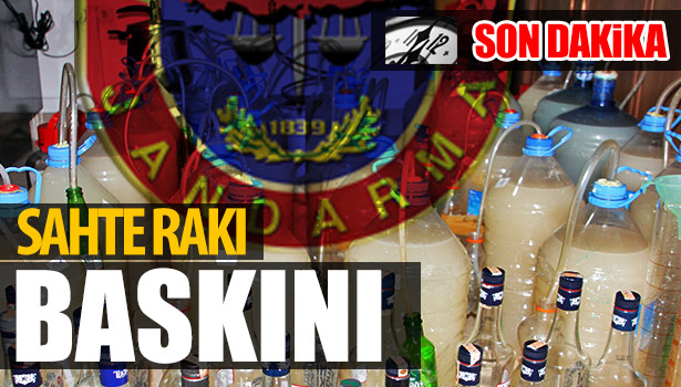 SAHTE RAKI İMAL EDİLDİĞİNİ İDDİA EDİLEN EVE JANDARMA BASKINI