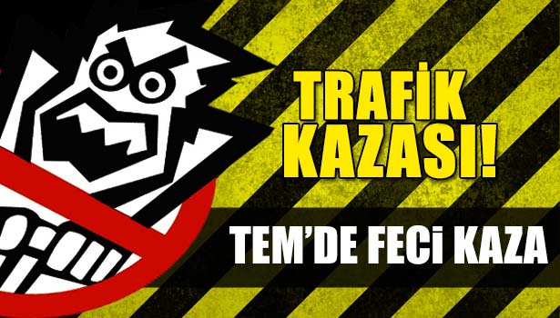 TEM'DE DEHŞET KAZA! KAFASI KOPTU!