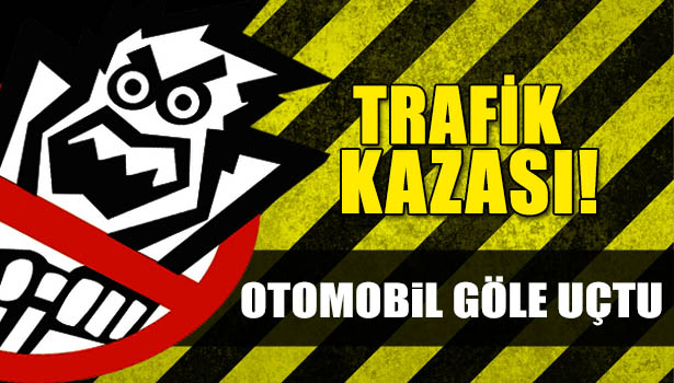 OTOMOBİL GÖLE UÇTU: 1 YARALI