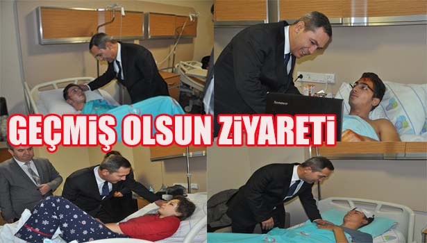 BAŞKAN UYSAL, YARALI ÖĞRENCİLERİ ZİYARET ETTİ