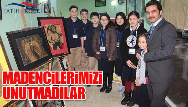 EREĞLİ FATİH KOLEJİ ÖĞRENCİLERİ MADENCİLERİ RESİMLERLE ANLATTI