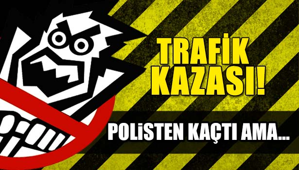 POLİSTEN KAÇAN MOTOSİKLET SÜRÜCÜSÜ MİNİBÜSE ÇARPARAK DURDU