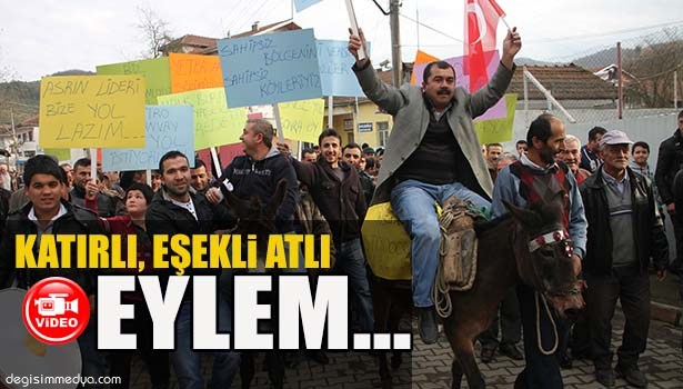 10 SENEDE BİTİRİLEMEYEN YOLDA ATLI, EŞEKLİ, KATIRLI EYLEM