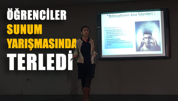 10. SINIF ÖĞRENCİLERİ SUNUM YARIŞMASINDA TERLEDİ