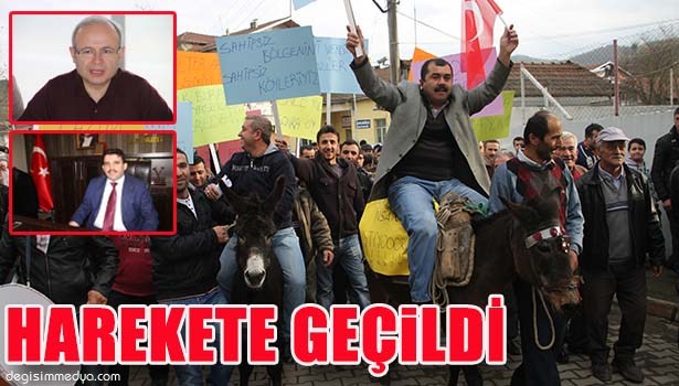 KÖYLÜLERİN EŞEK VE KATIRLA EYLEM YAPTIĞI YOL İÇİN YETKİLİLER HAREKETE GEÇTİ