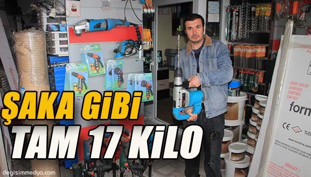 17 KİLOLUK HİLTİYİ SIRTINA SOKARAK ÇALDI