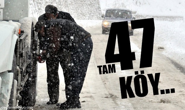 ZONGULDAK'TA 47 KÖY YOLU ULAŞIMA KAPANDI